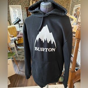 Burton Black Hoodie with White Logo size M